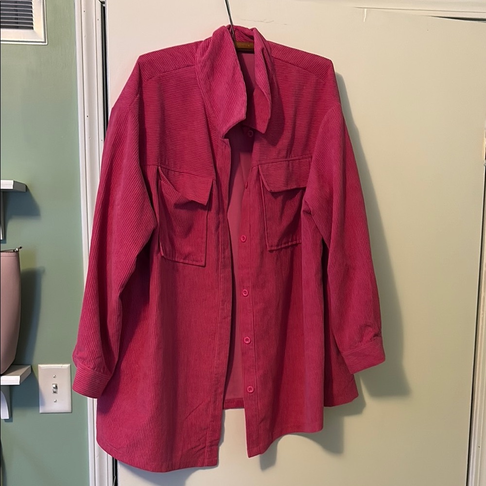 Women's Pink Corduroy Jacket